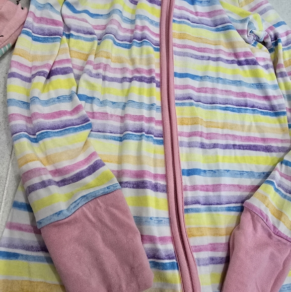 Little Sleepies Birthday & Stripes 18-24 mo zippies - Picture 2 of 5